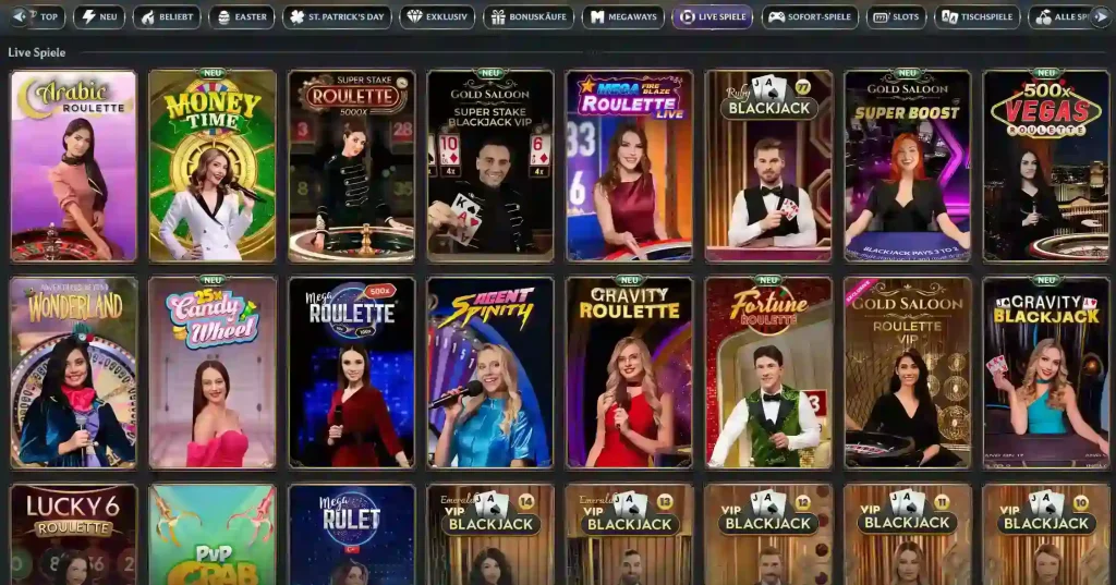 AstroMania Casino Live Casino Spiele mit Roulette, Blackjack und Game Shows